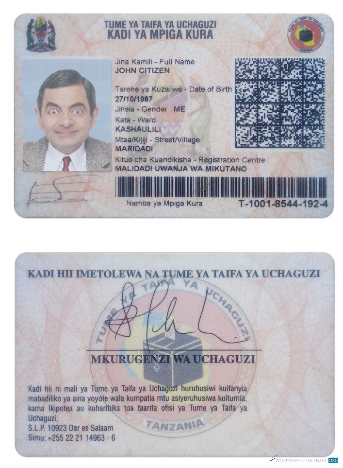 Download TANZANIA id Photoshop template